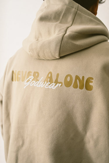 Sweat à capuche zippé «Never Alone»
